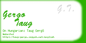 gergo taug business card